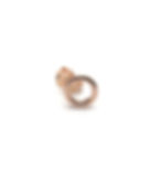 14 karat rose gold initial earring