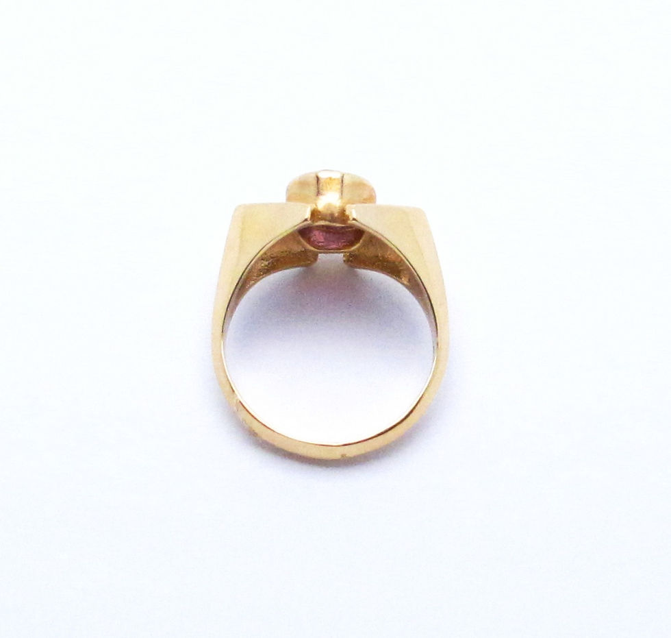 Thumbnail: 14 karat yellow gold amethyst ring