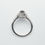 Thumbnail: 14 karat white gold gray pear shaped diamond ring