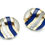 Thumbnail: 14 karat yellow gold lapis and mother of pearl earrings