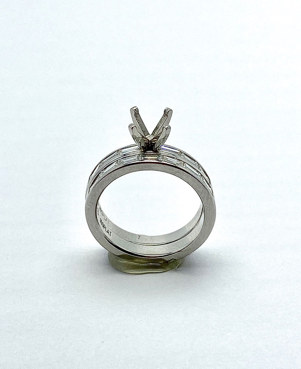 Thumbnail: Platinum Diamond Semi-Set Bridal Set