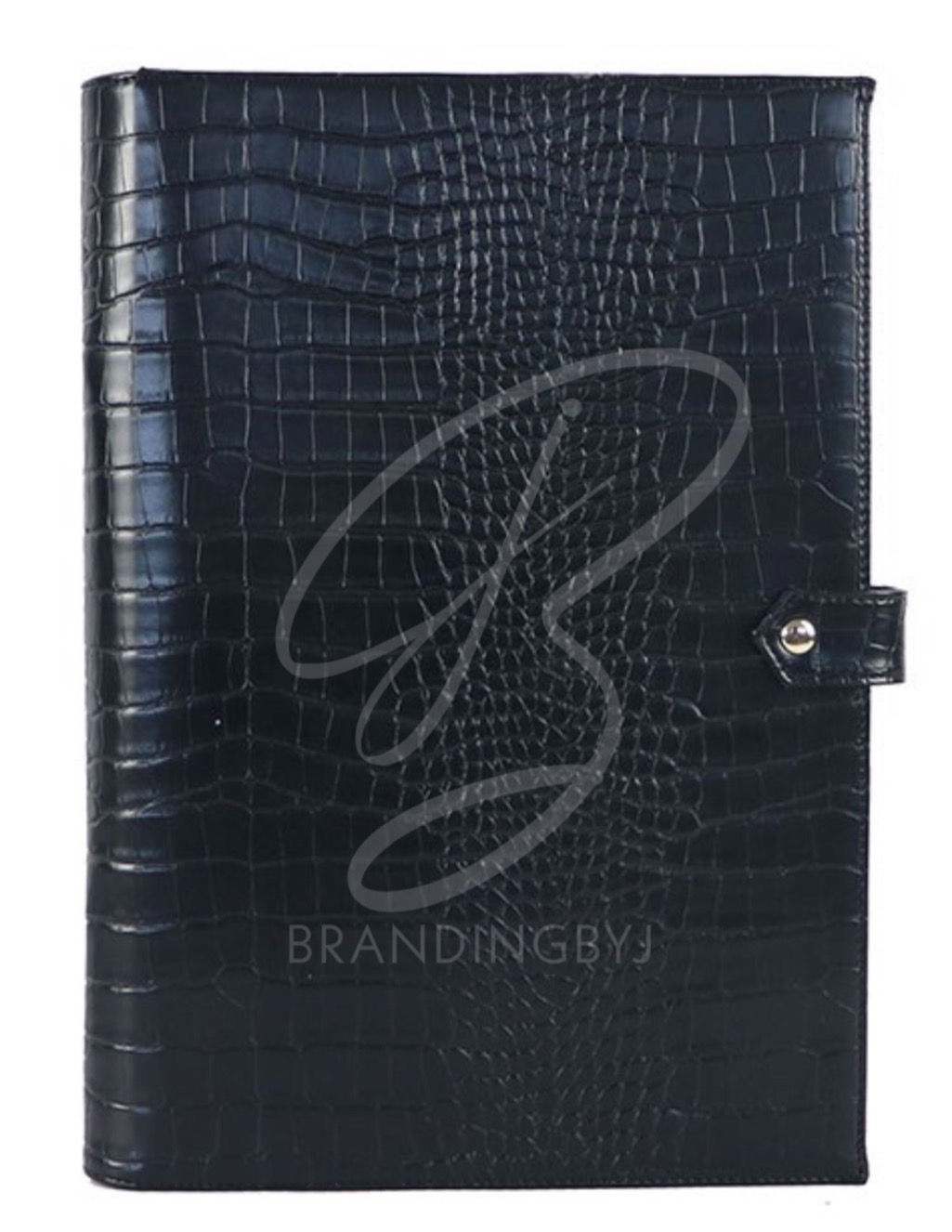BLACK FAUX LEATHER PADFOLIO