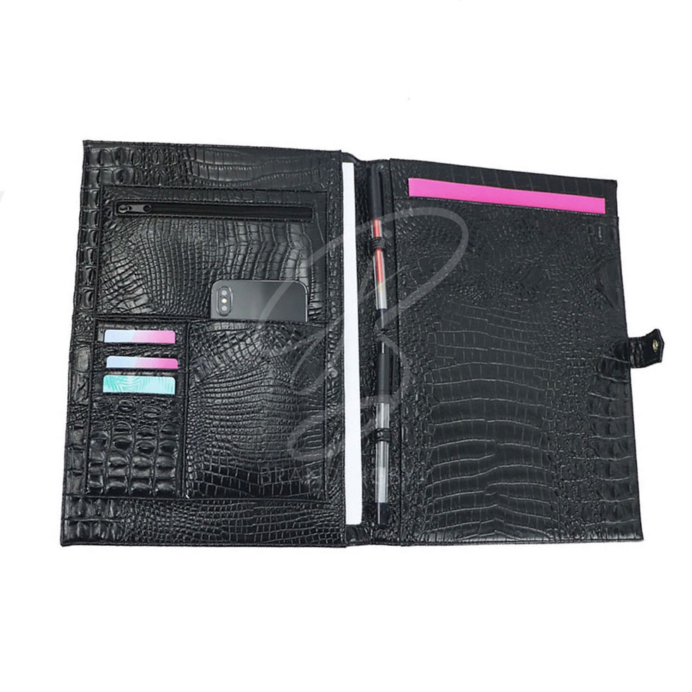 Thumbnail: BLACK FAUX LEATHER PADFOLIO