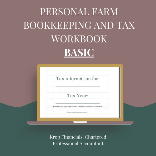 Personal Farm Bookkeeping and Tax Workbook (Basic) Krop Financials