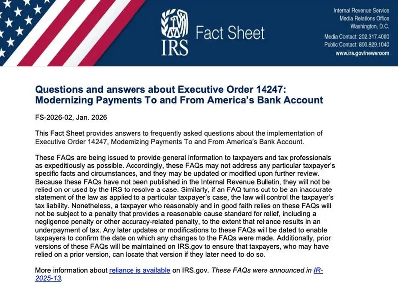 有關最新的付稅退稅問題,可到irs.gov官網上「最常問的問題」中尋得相關答案。(國稅局官網截圖)