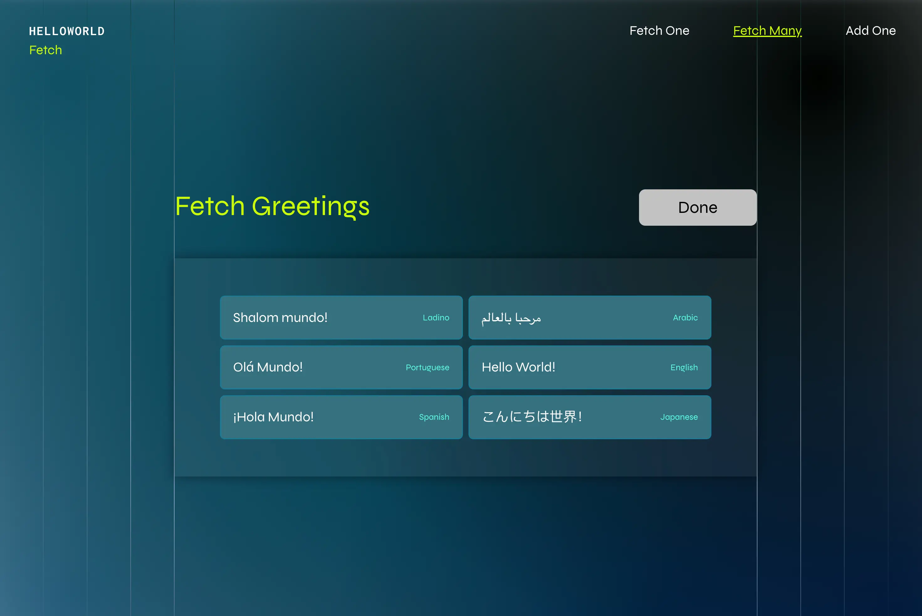 Hello Fetch