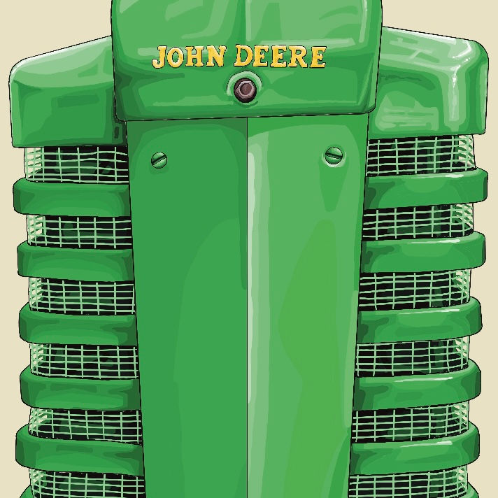 Thumbnail: John Deere Tractor Grille Front end Art Print