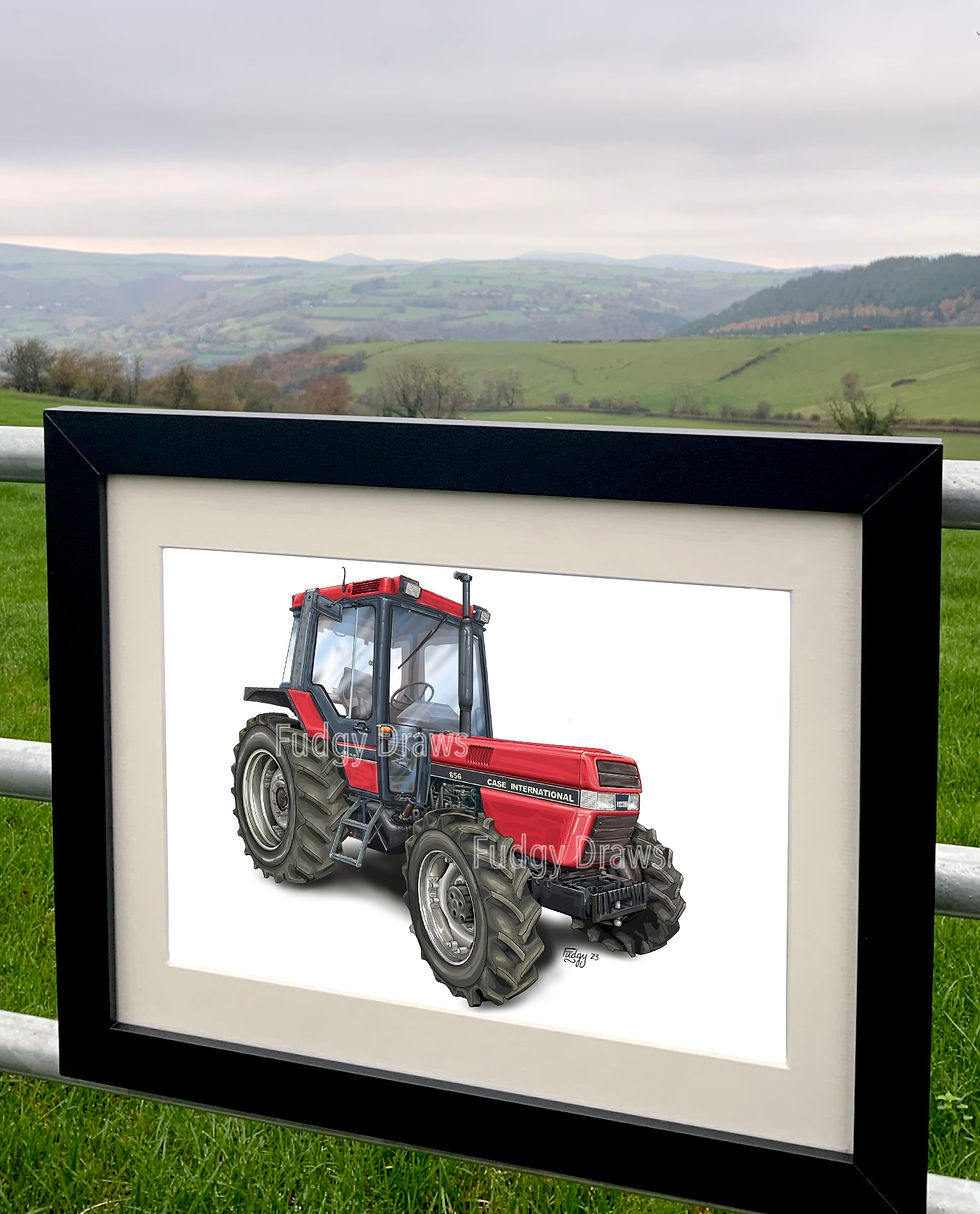 Thumbnail: Case 856 international Tractor  Art print limited editionillustration