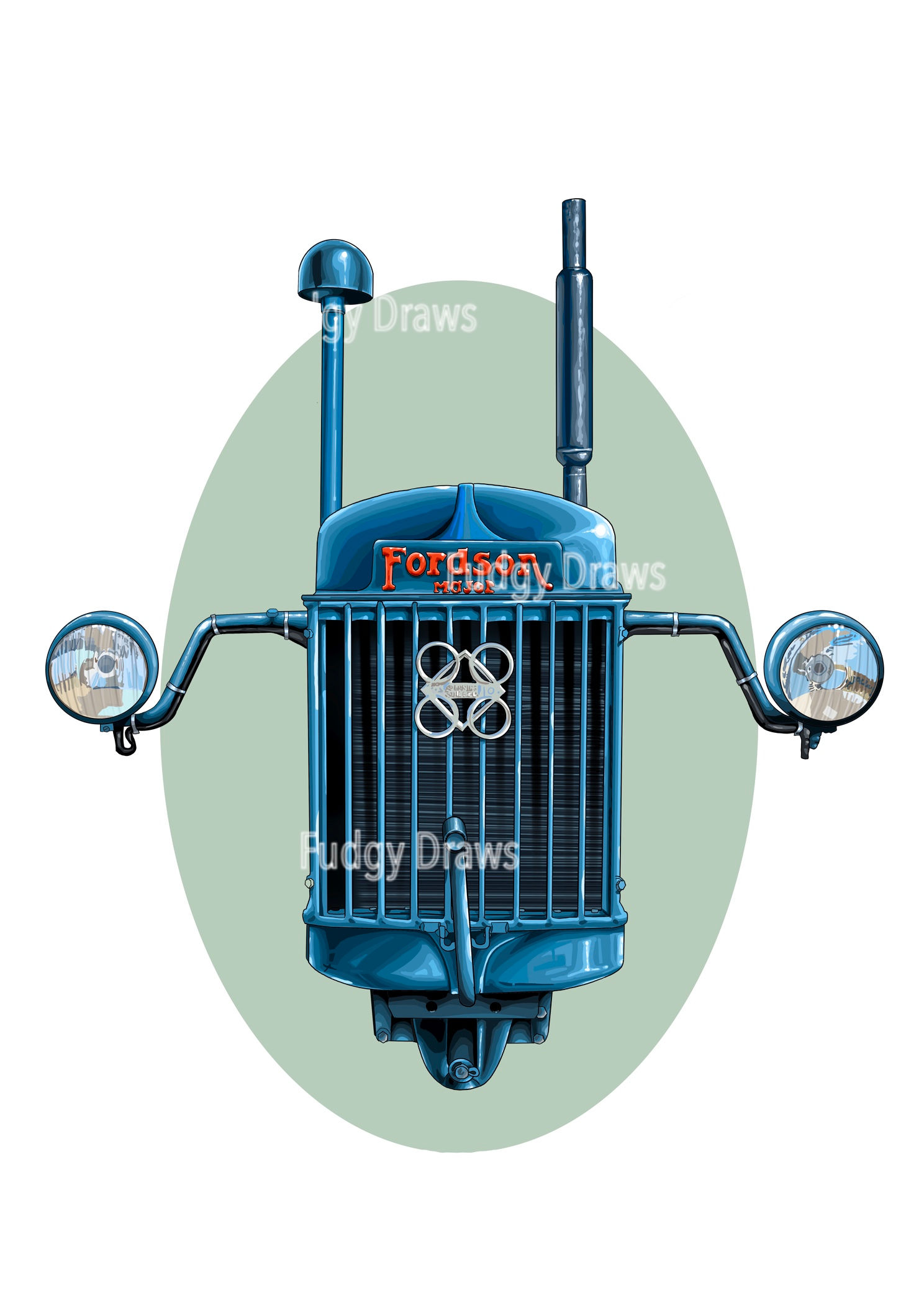 Fordson Major Crawler Tractor Grille Front end Art Print