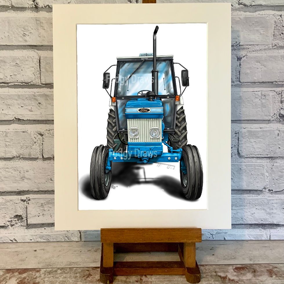 Thumbnail: Ford  Tractor Front View Art Print Farming Artist