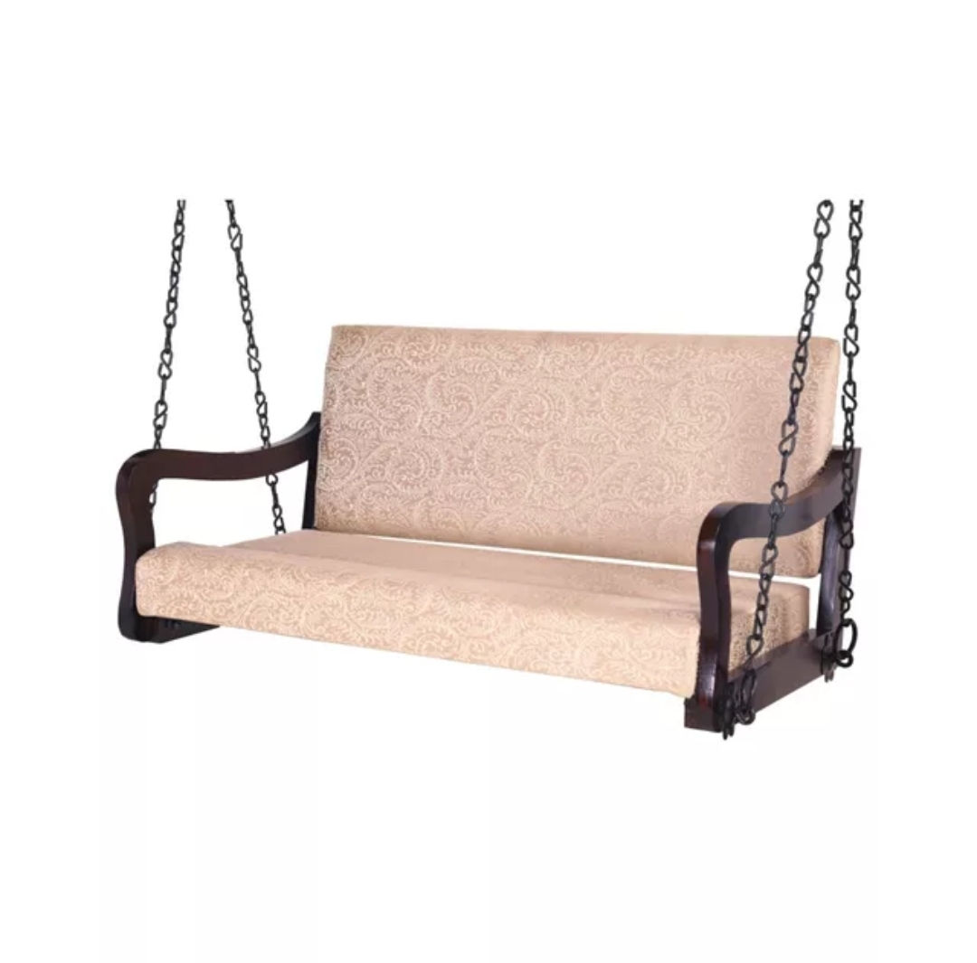 Swing Jhula Teak wood Comfortable Cushioning Seating, Relaxing for Homes