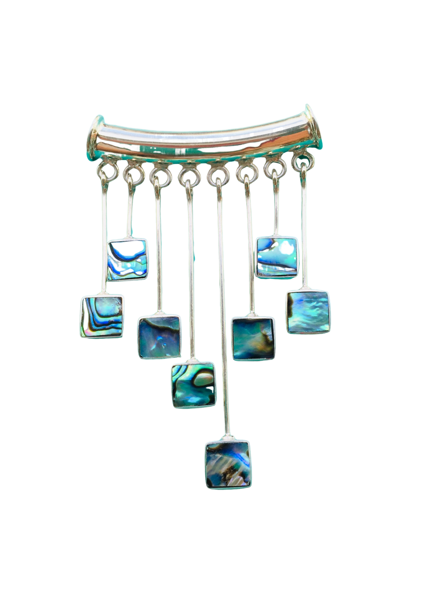Abalone Multi Squares Pendant