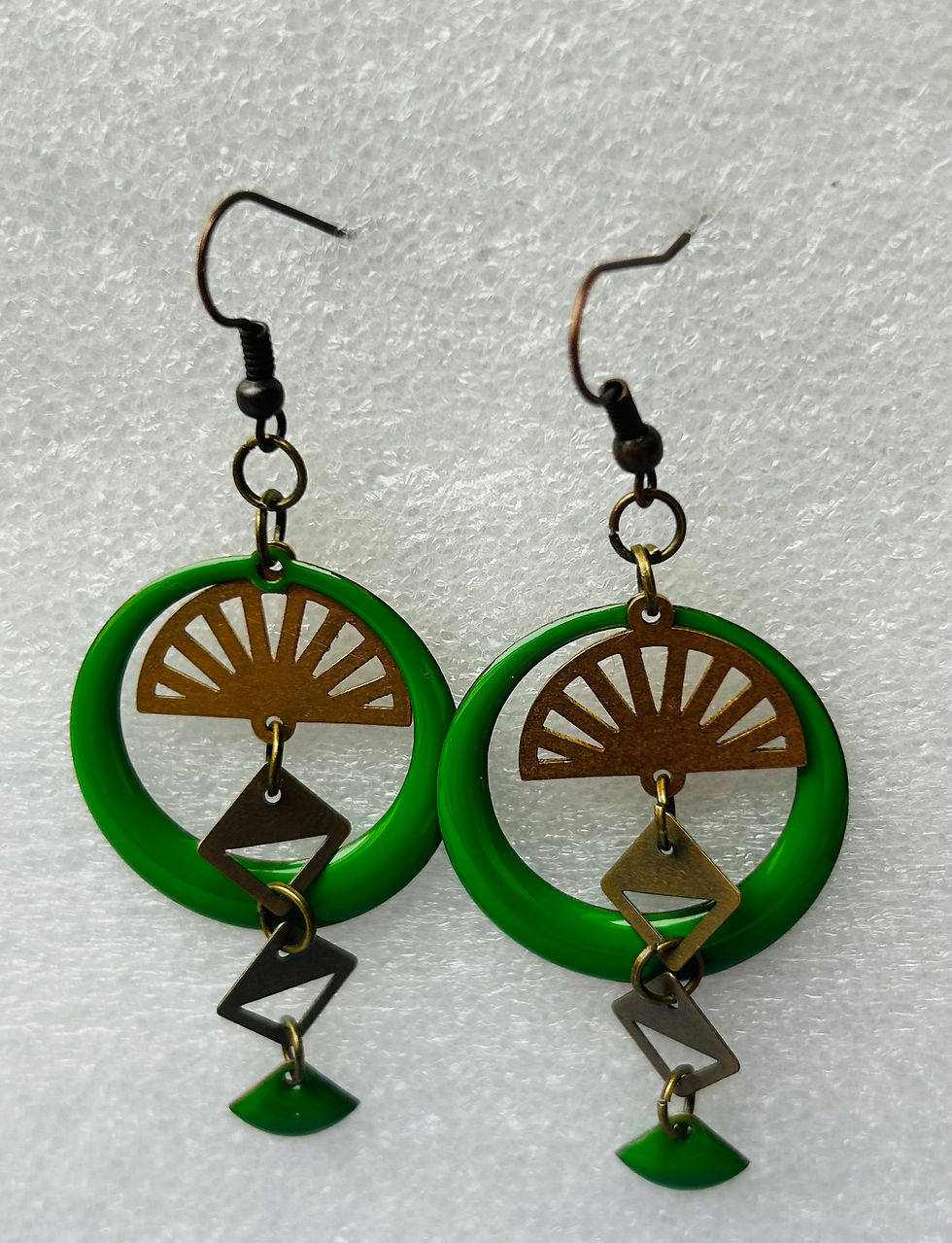 Boucles d'oreilles vertes