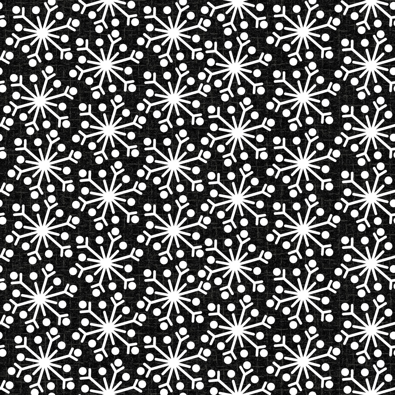 Snowdays Flannel by Bonnie Sullivan - Snowflake Charcoal