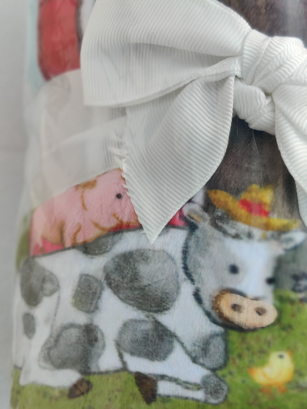 Thumbnail: Minky Cuddle Shannon Fabrics Read To Me Kit Barnyard Top Backing Binding