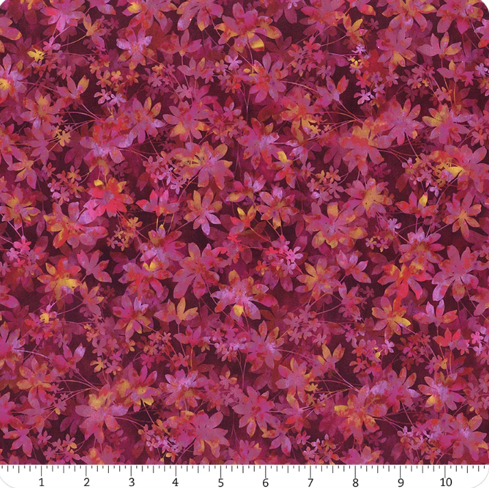 Rose color fabric with Falling Leaves
