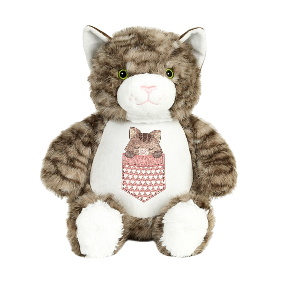 Thumbnail: Stripe Cat Plush Cubbies Cat Image