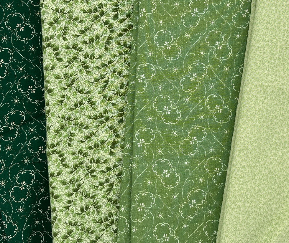 Different Green Fabrics