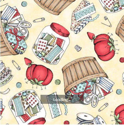 Maywood Studio Cotton Fabric Measure Twice Sewing Yellow