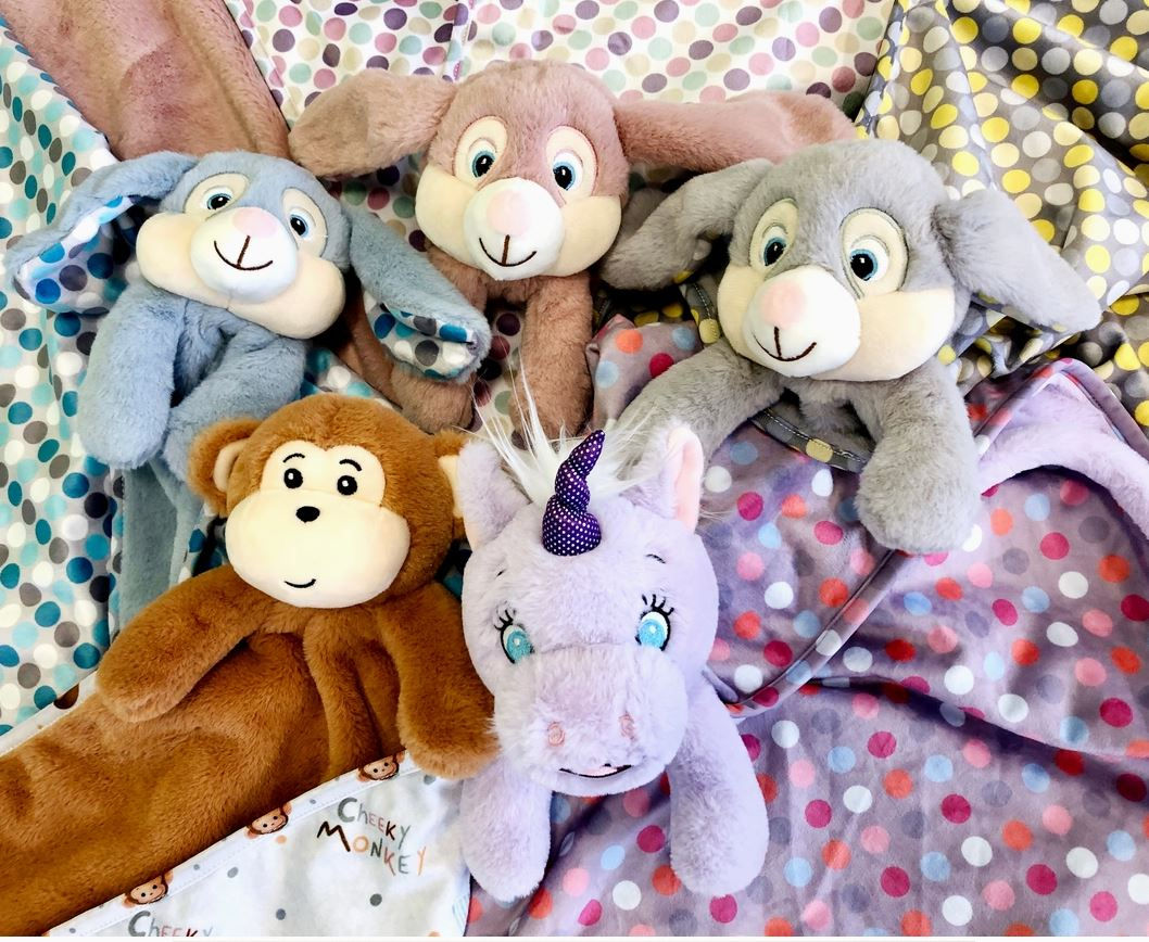 Image of five animal blankets