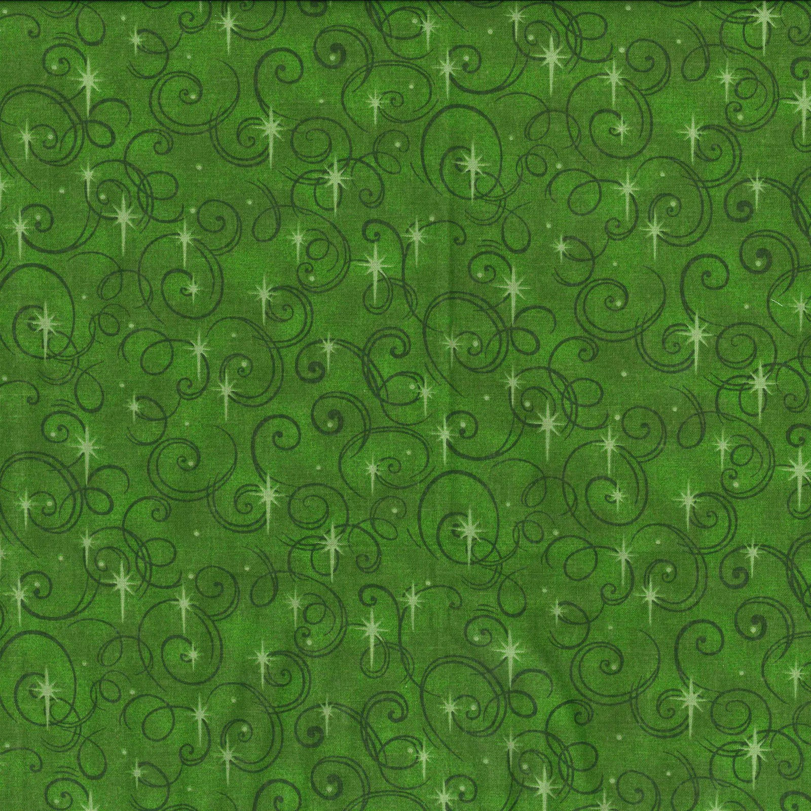 Image of Christmas Green fabric with stars