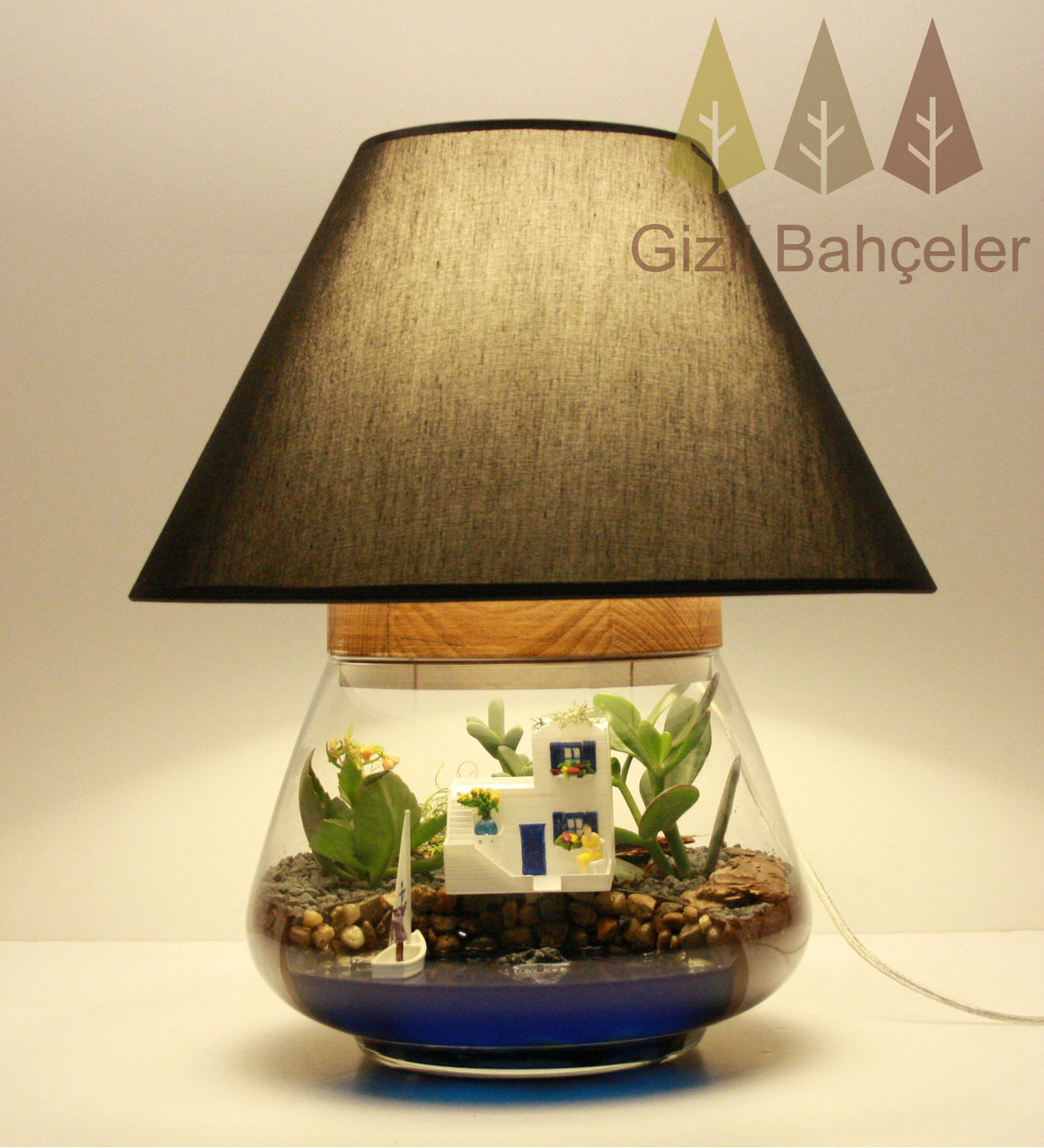 Alaçatı Abajur Teraryum