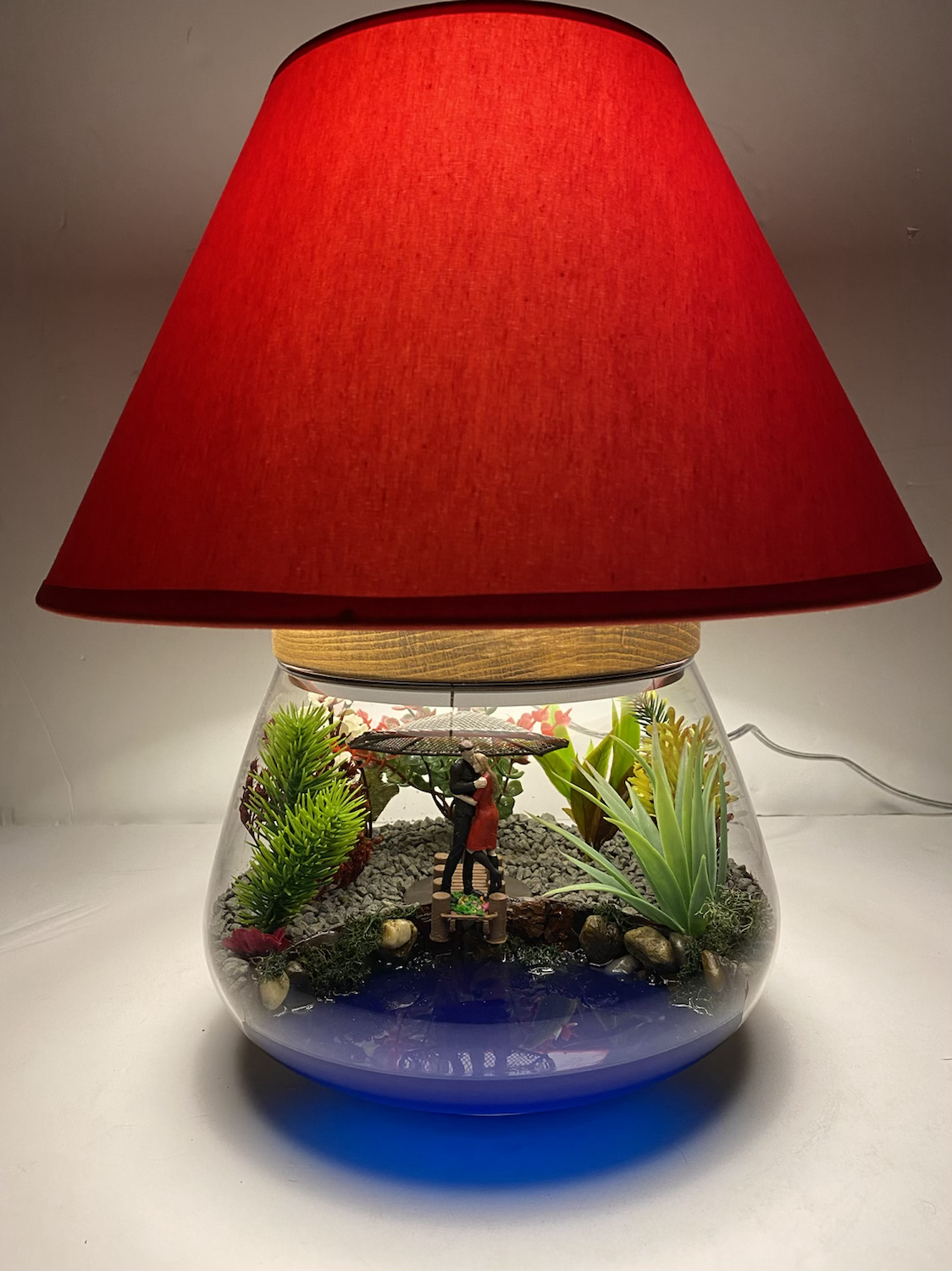 Şemsiye Altında Abajur Teraryum