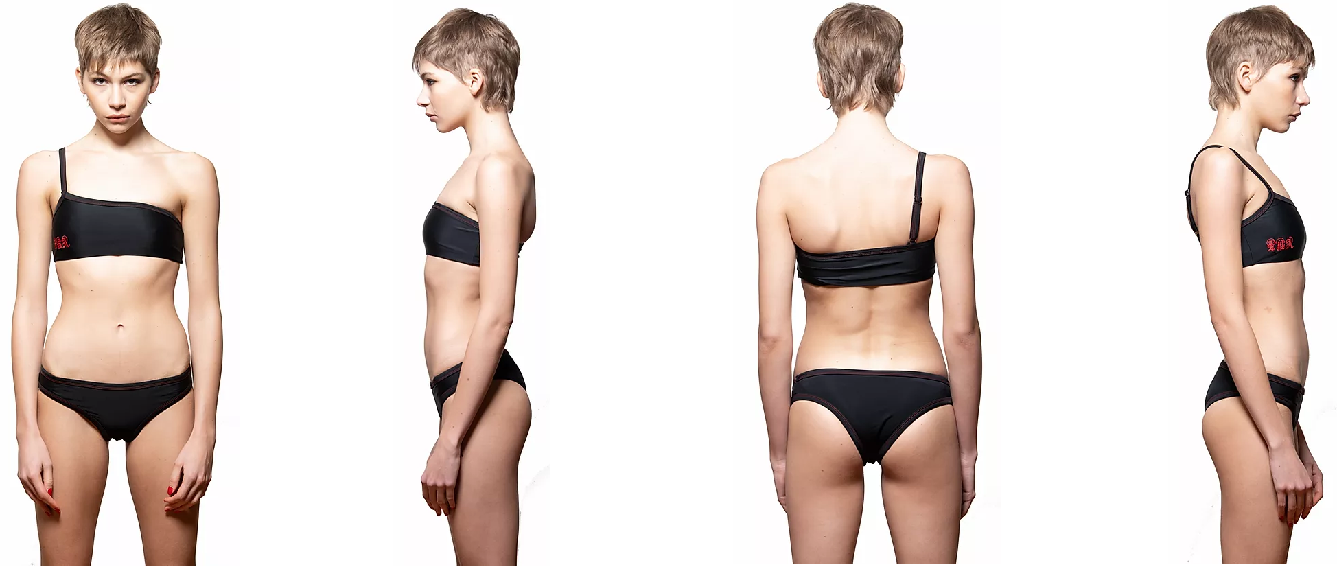 Asymetrical Initials Swimsuit