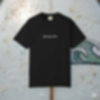 A black t-shirt with the phrase find your line printed in white text