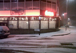 In the snow