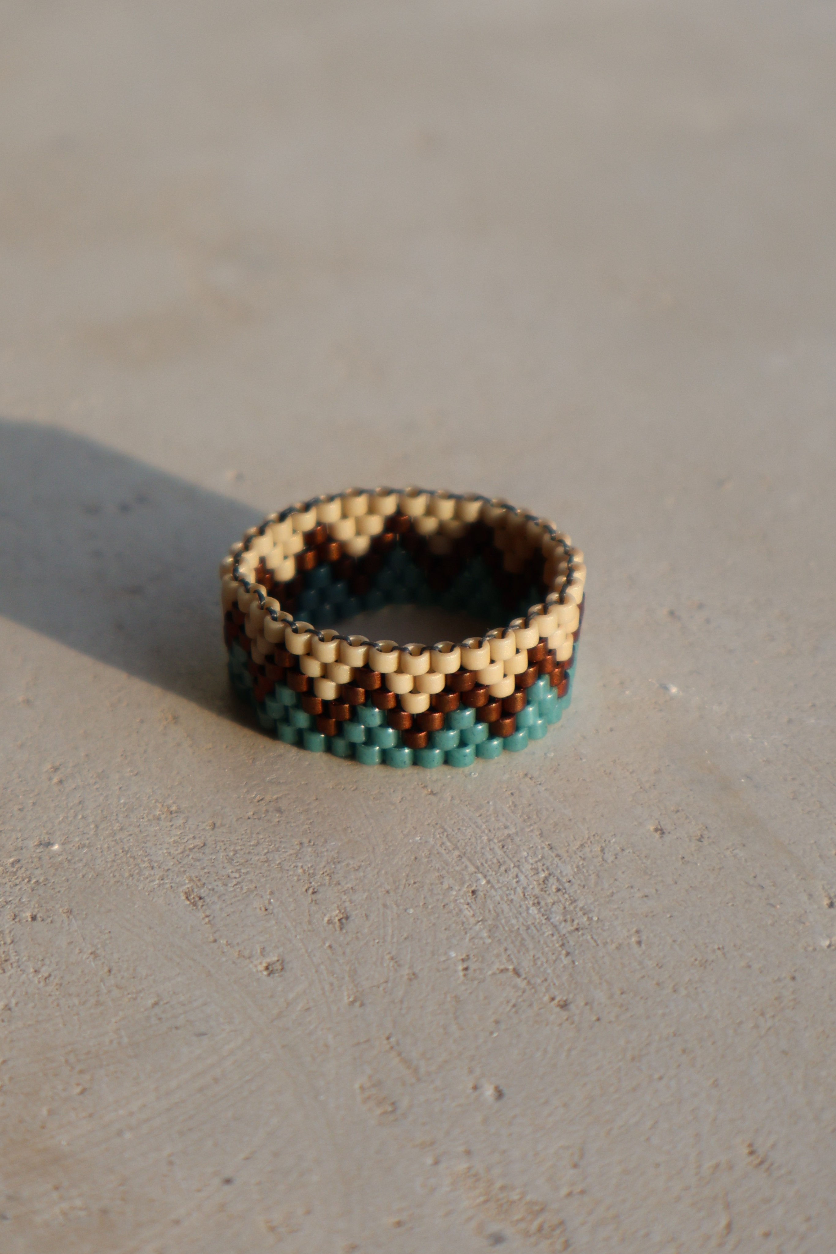 Teal Rhythm Ring