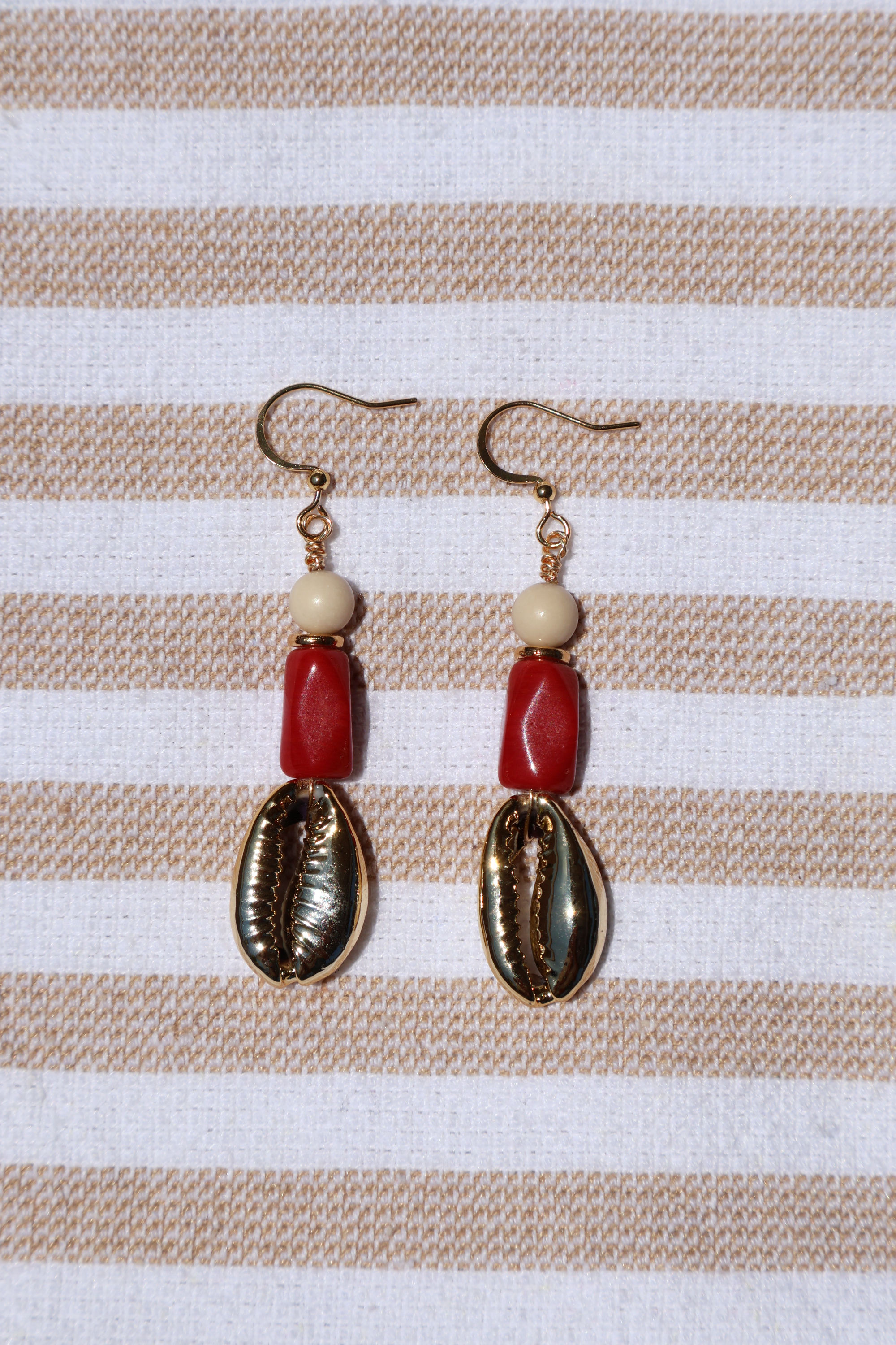 Coral Earrings - Red