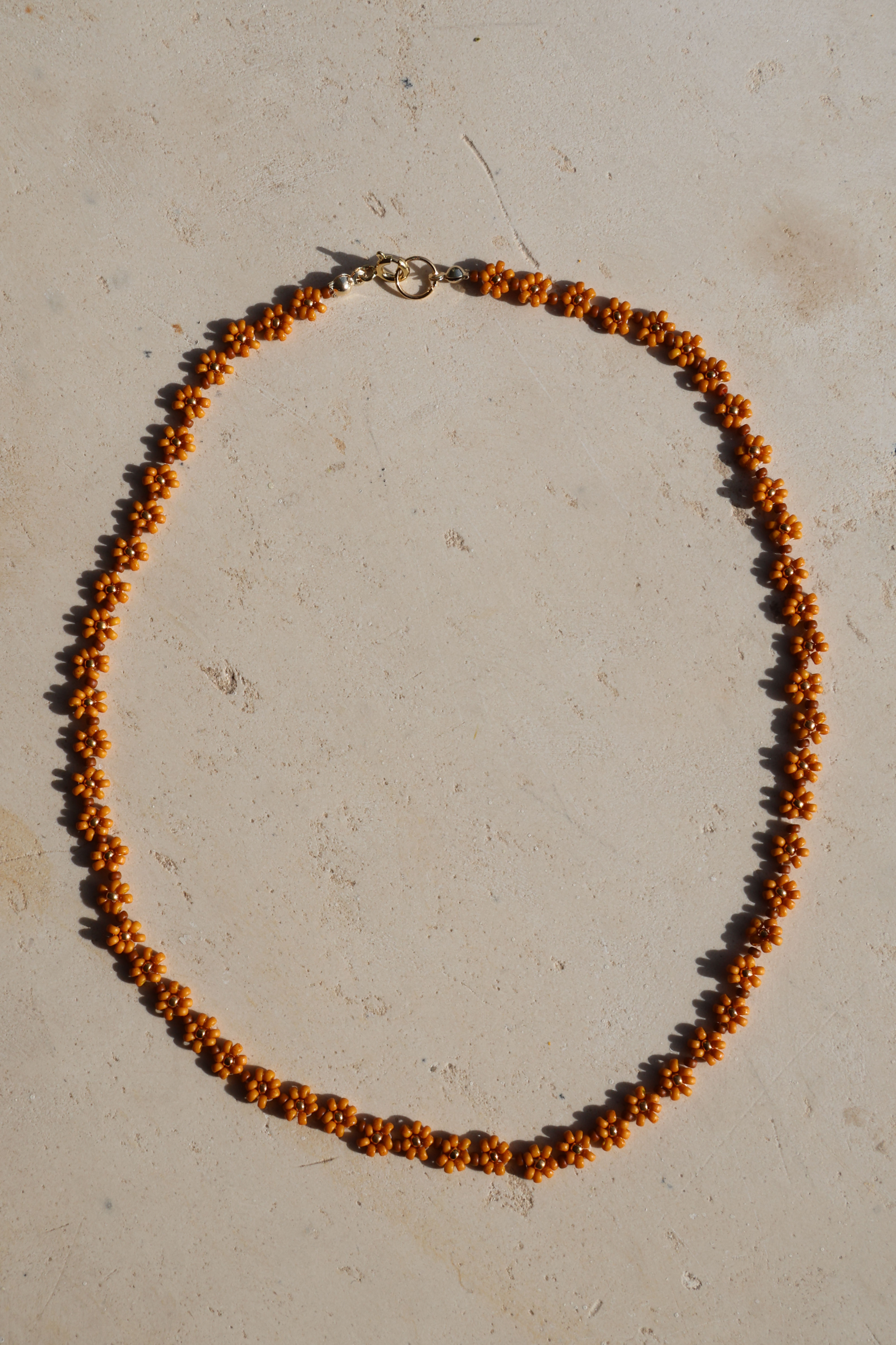 Yellow Daisy Chain Necklace