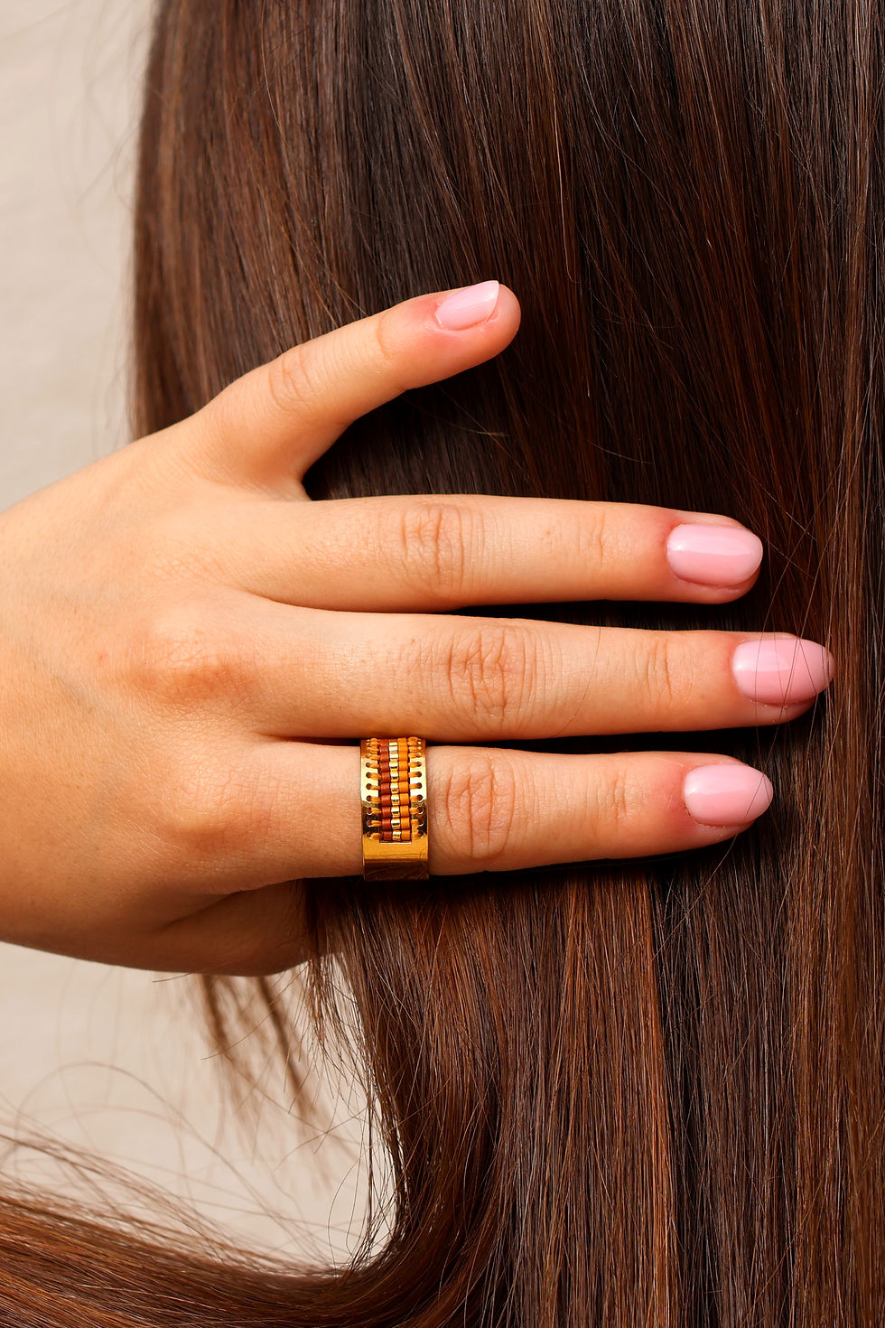 Thumbnail: Rust Miyuki Band Ring
