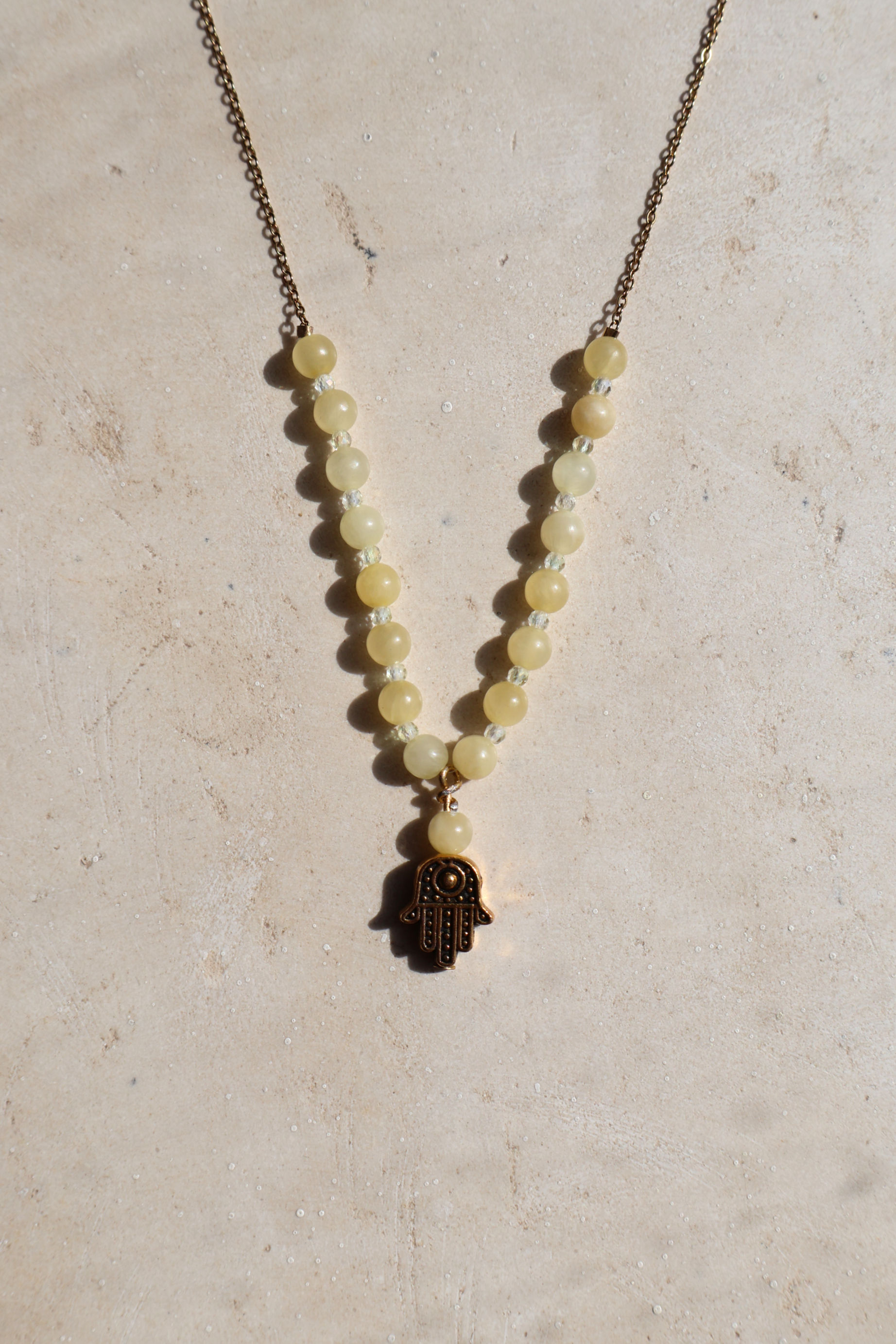 Elara Hamsa Necklace