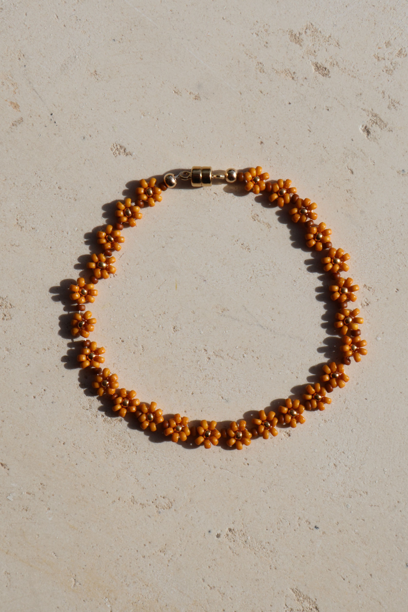 Yellow Daisy Chain Bracelet
