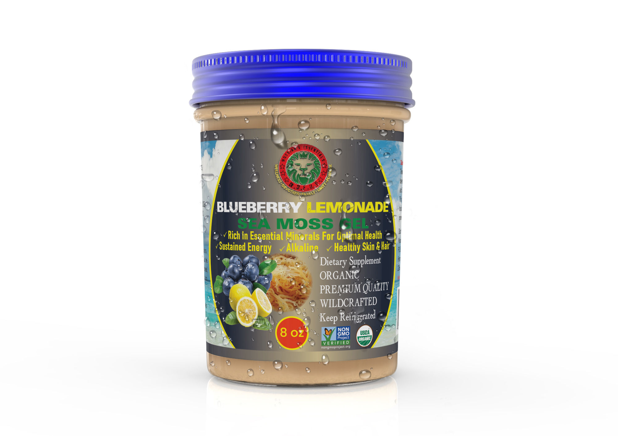 8oz Blueberry Lemonade Sea Moss Gel