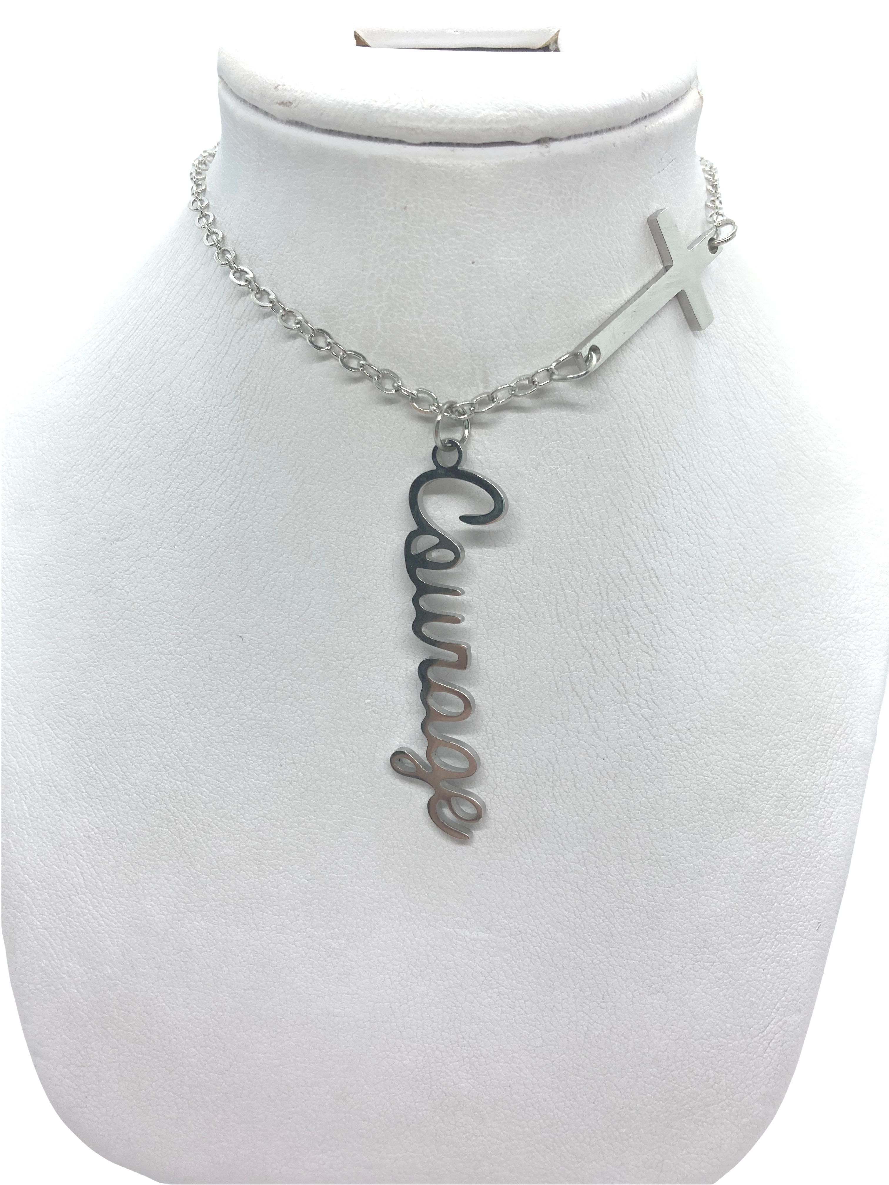 Courage Necklace with Cross 