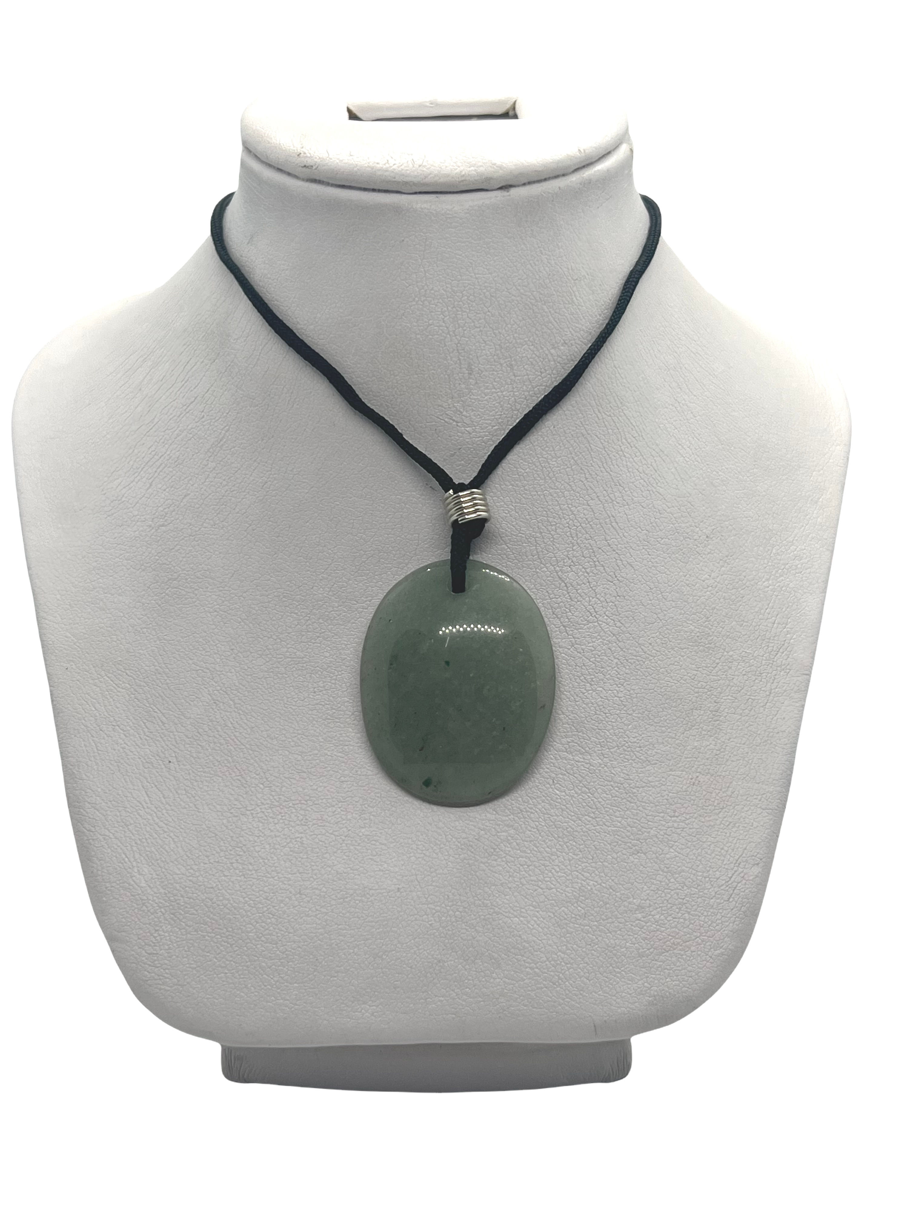 Gemstone Worry Stone Necklace 