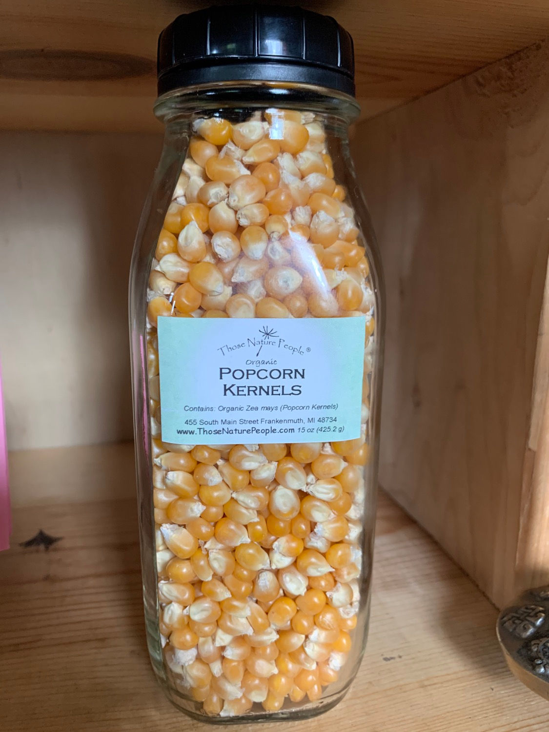 Organic popcorn kernels