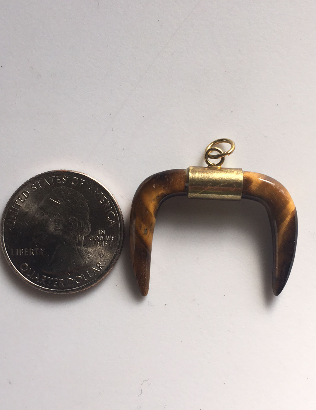 Tiger’s Eye Horn Pendant