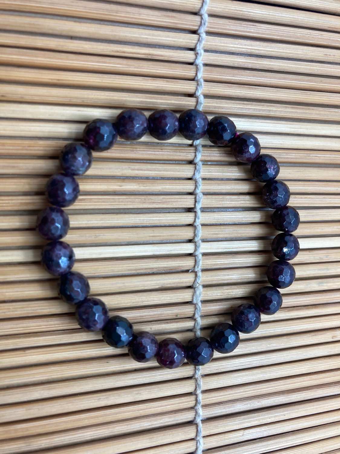 Garnet Faceted Bracelet