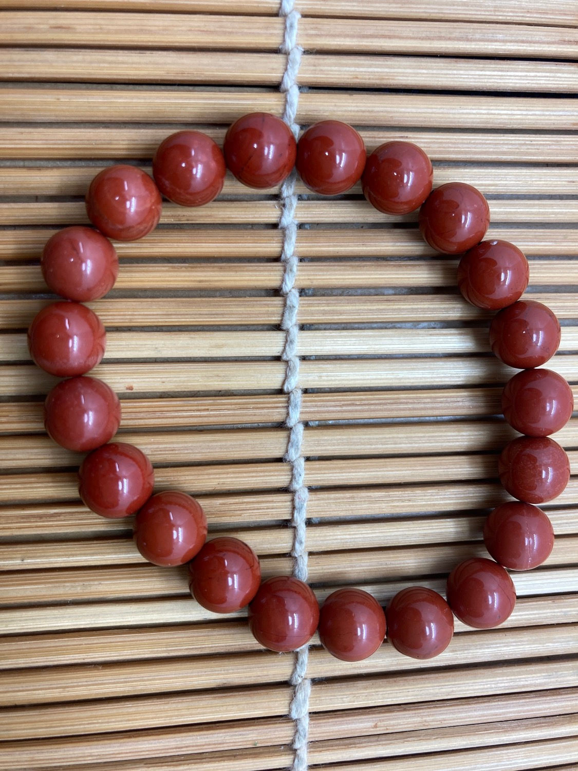 Red Jasper Round Bracelet