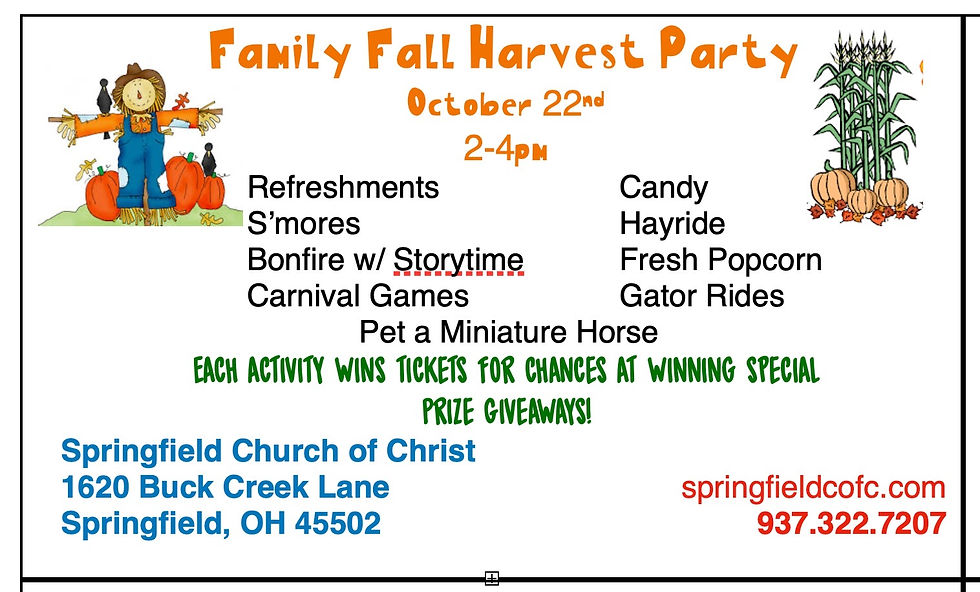Family Fall Harvest Party