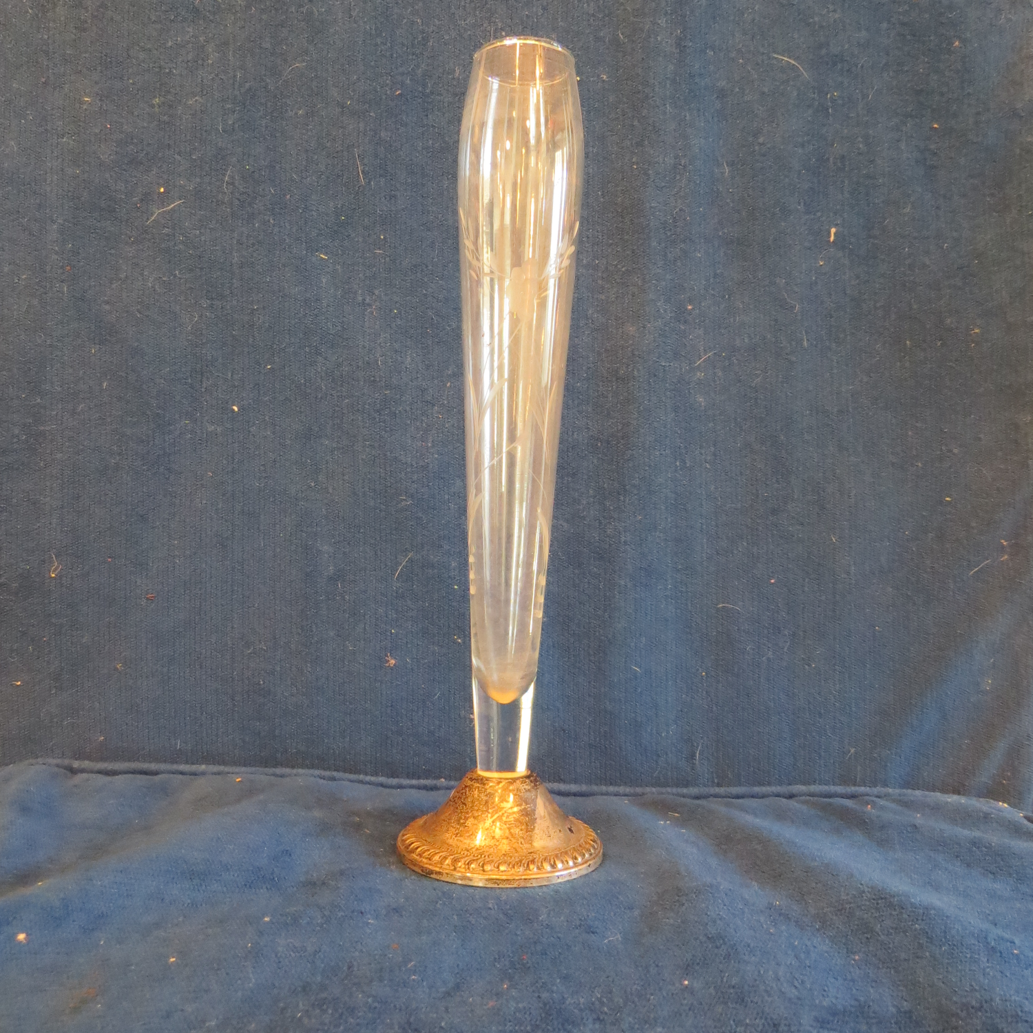 Glass Ground Flower Bud Vase