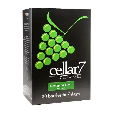 Cellar 7 Sauvignon Blanc - White Wine Making Kit, 30 Bottles, 7 Days