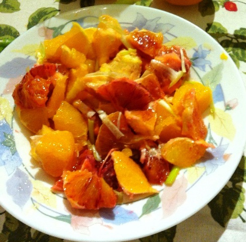 salad of red orange