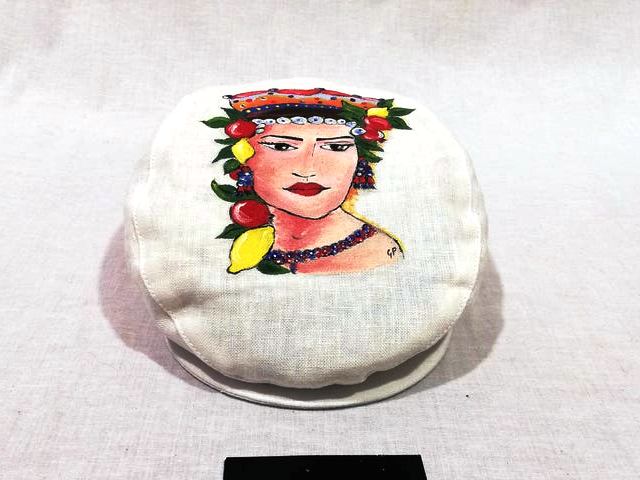 Sicilian coppola hat painted