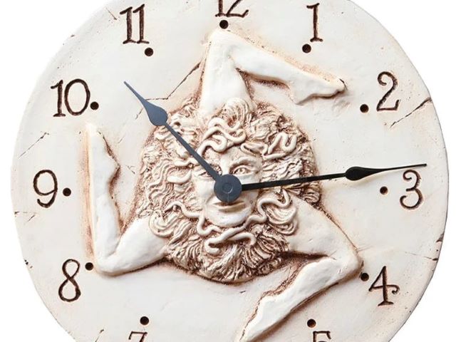 Sicilian Trinacria wall clock