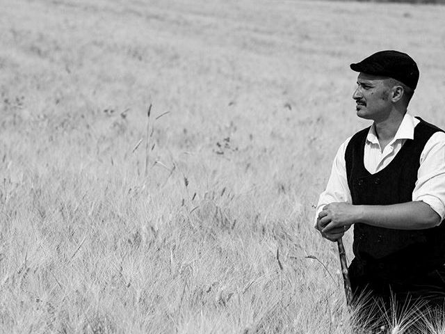 Sicilian farmer with coppola